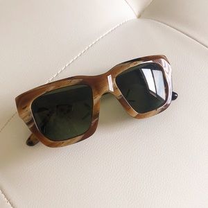 Victoria Beckham brown square lens sunglasses